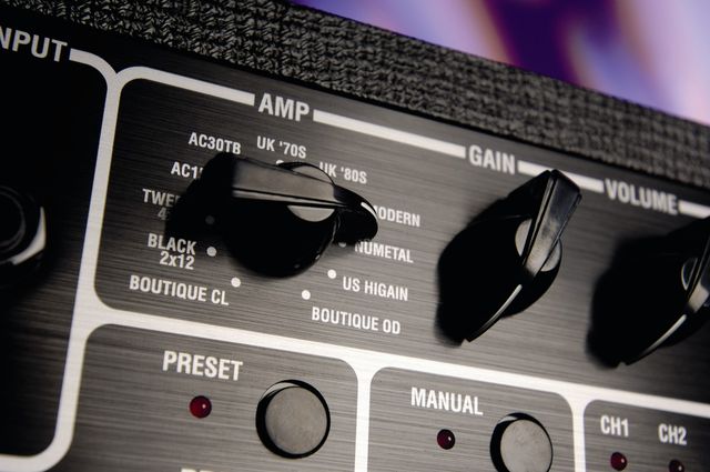 Vox Valvetronix AD100VTH head The amp selector doesn't quite line up with the text.